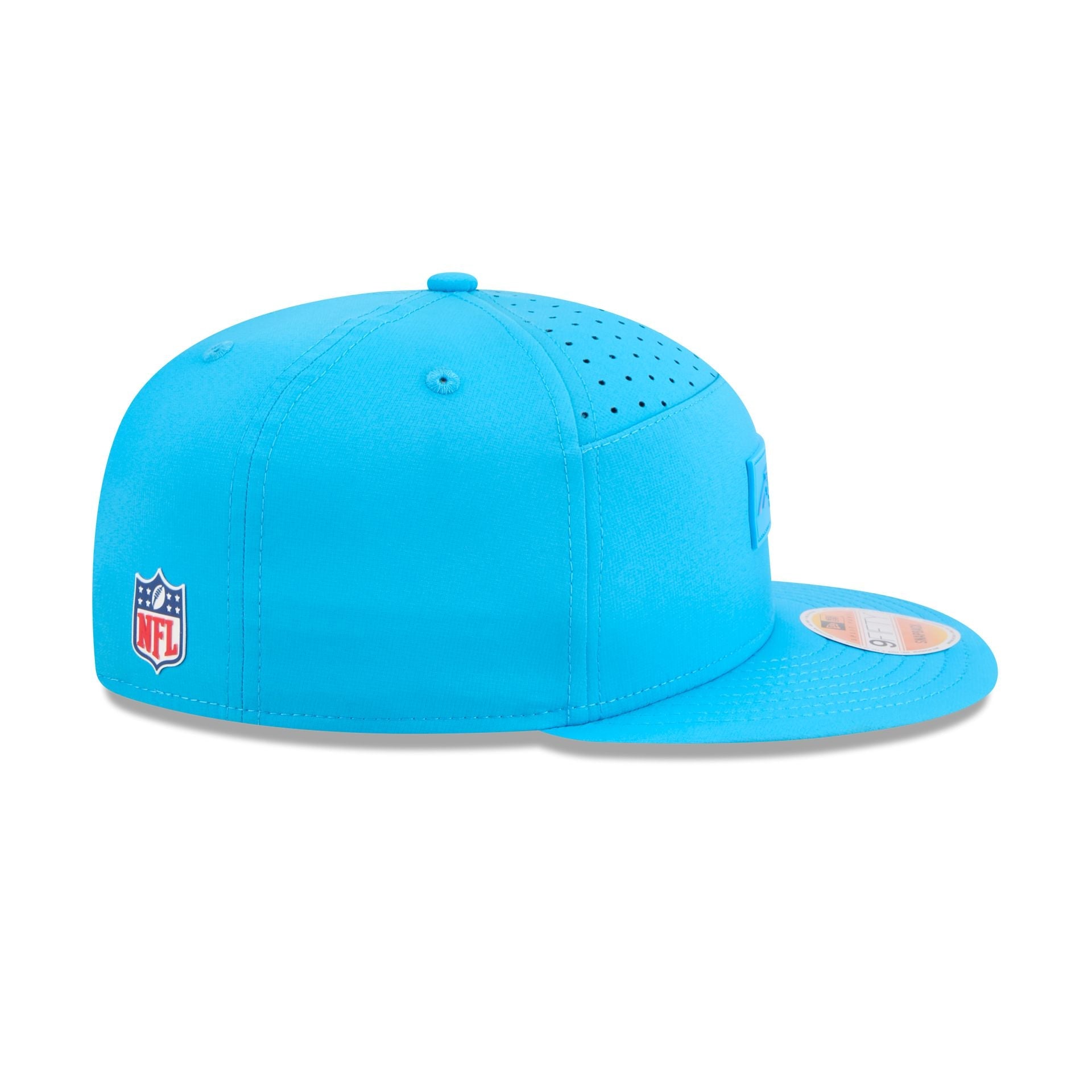 Carolina Panthers 2025 Sideline Hot Weather Split Panel 9FIFTY Snapback Hat