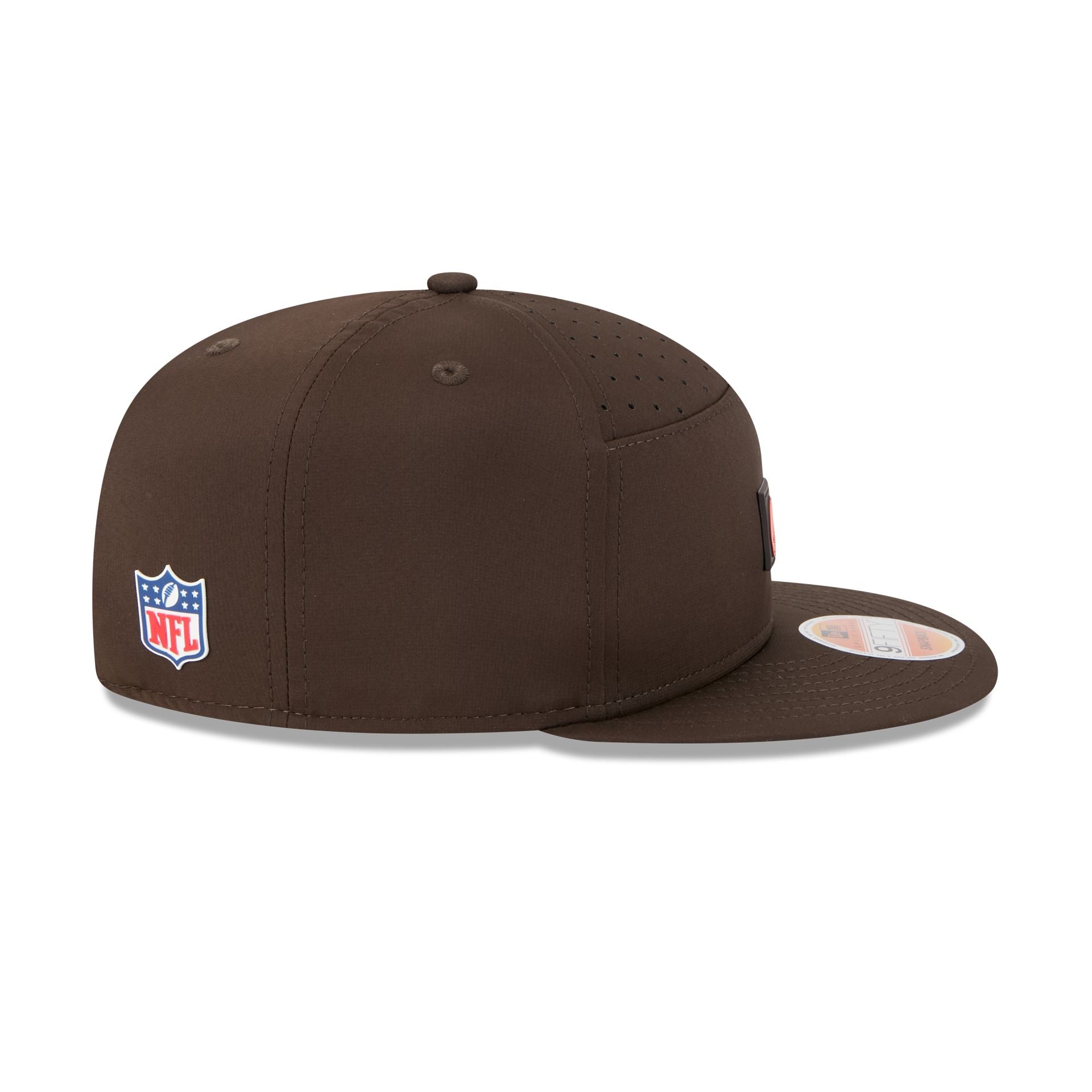 Cleveland Browns 2025 Sideline Hot Weather Split Panel 9FIFTY Snapback Hat