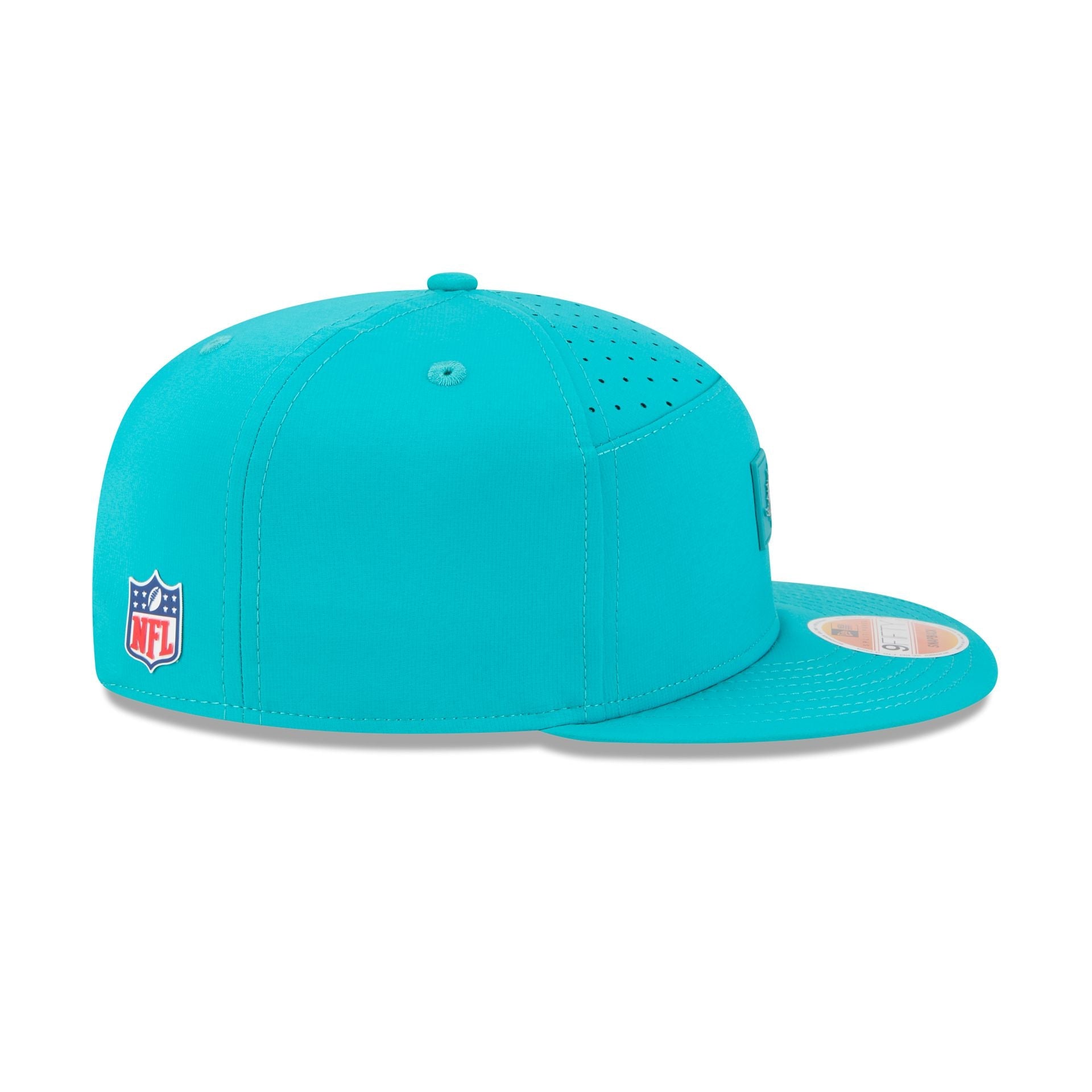Miami Dolphins 2025 Sideline Hot Weather Split Panel 9FIFTY Snapback Hat
