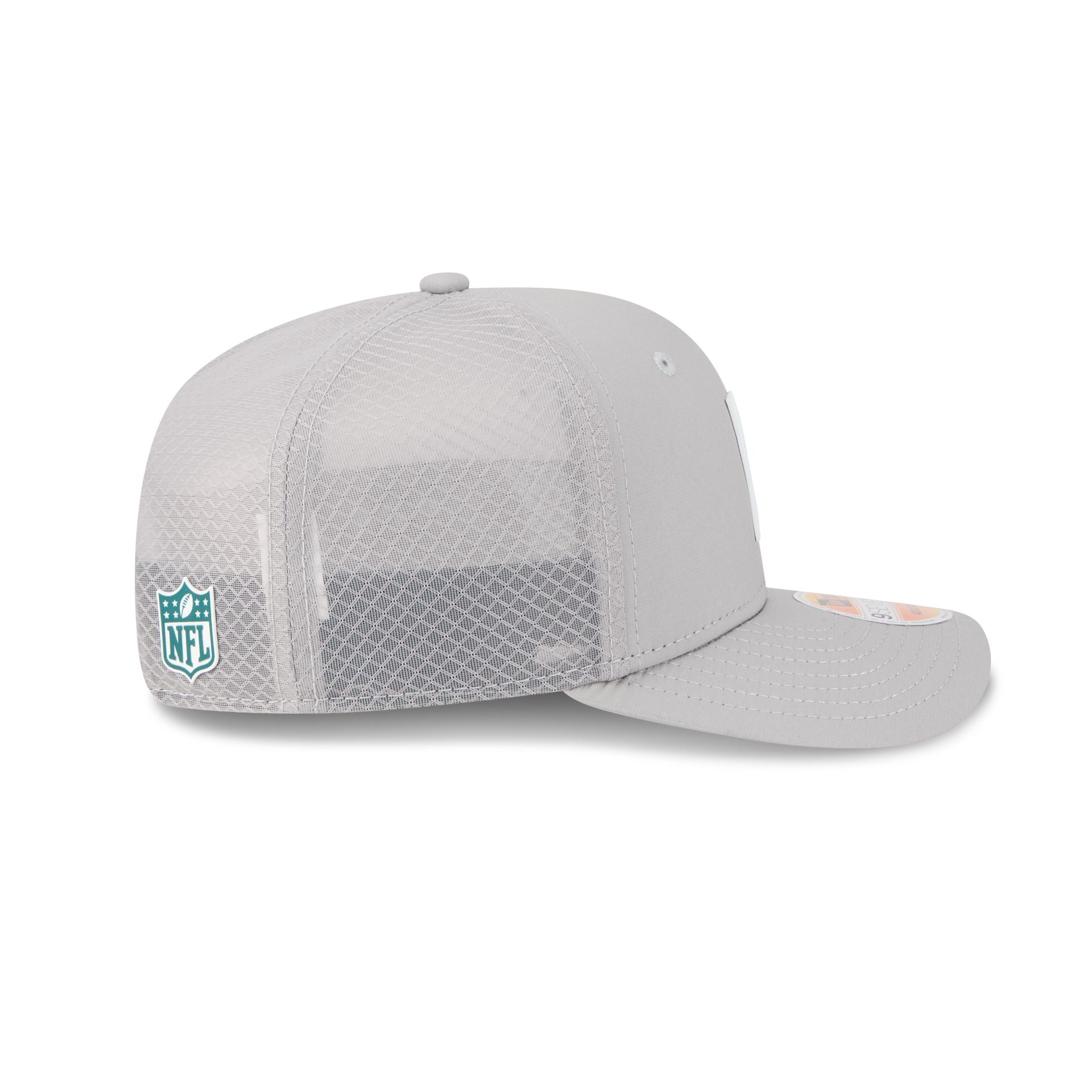 Philadelphia Eagles 2025 Sideline Hot Weather Gray 9SEVENTY Trucker Hat