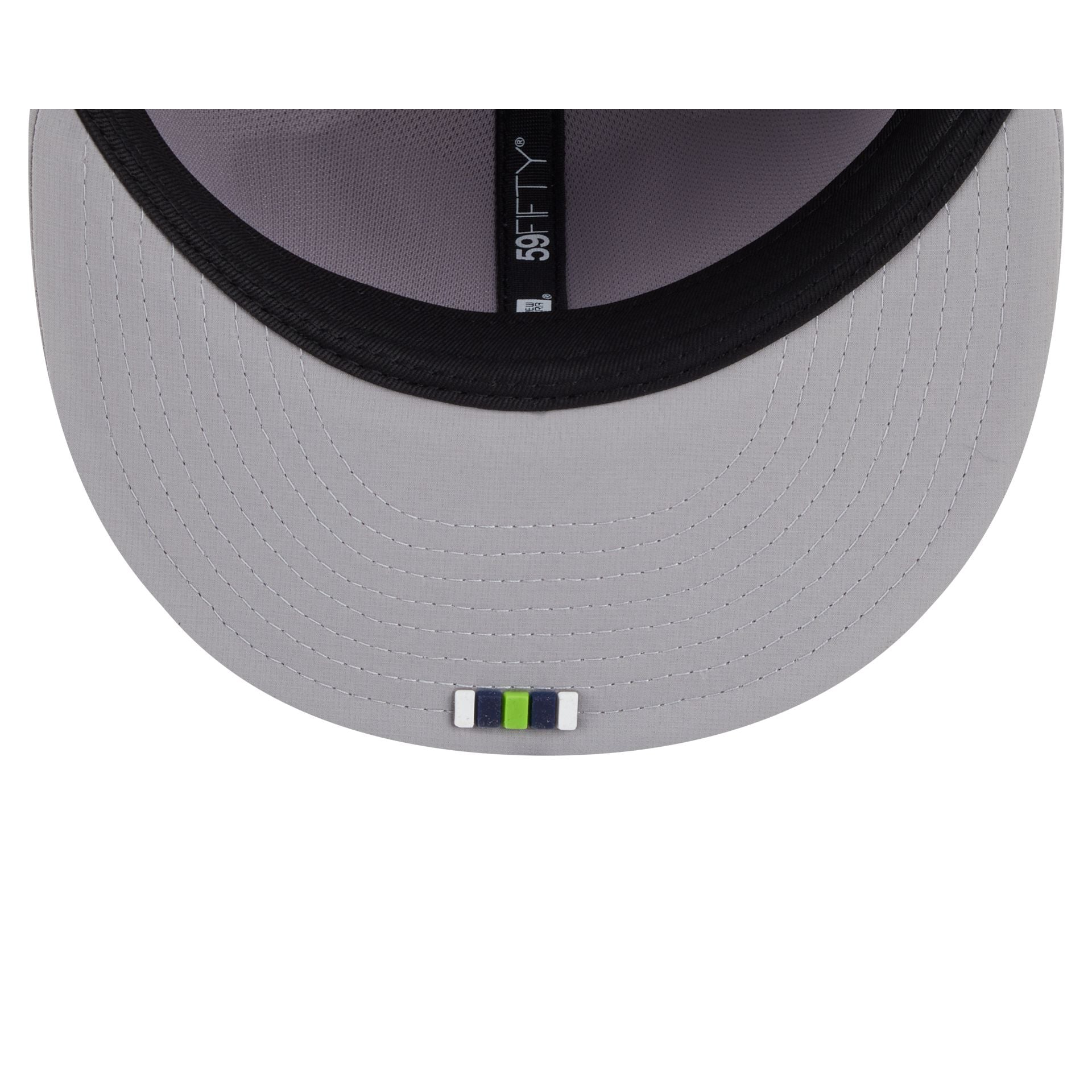 Seattle Seahawks 2025 Sideline Hot Weather Gray 59FIFTY Fitted Hat
