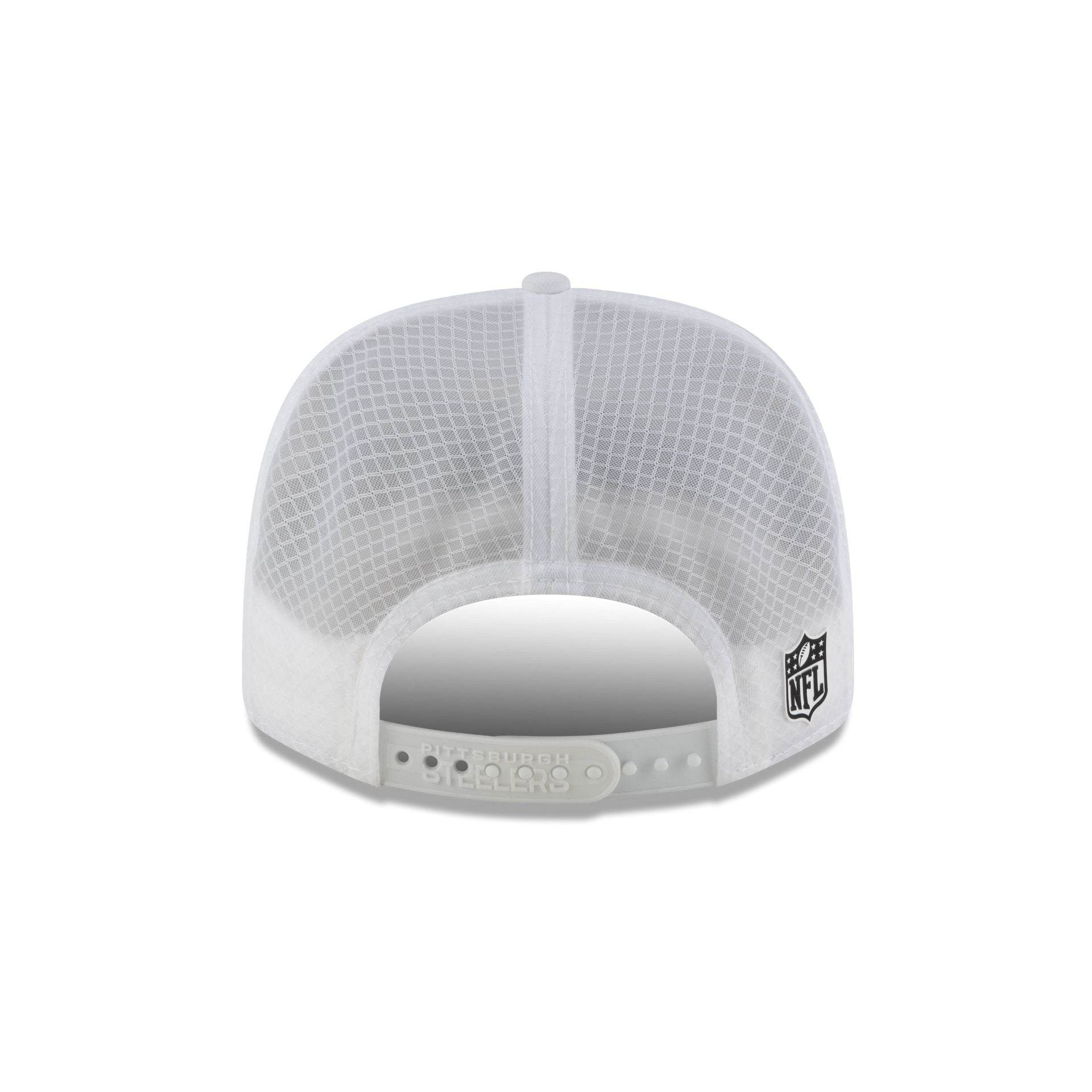 Pittsburgh Steelers 2025 Sideline Hot Weather White 9SEVENTY Trucker Hat
