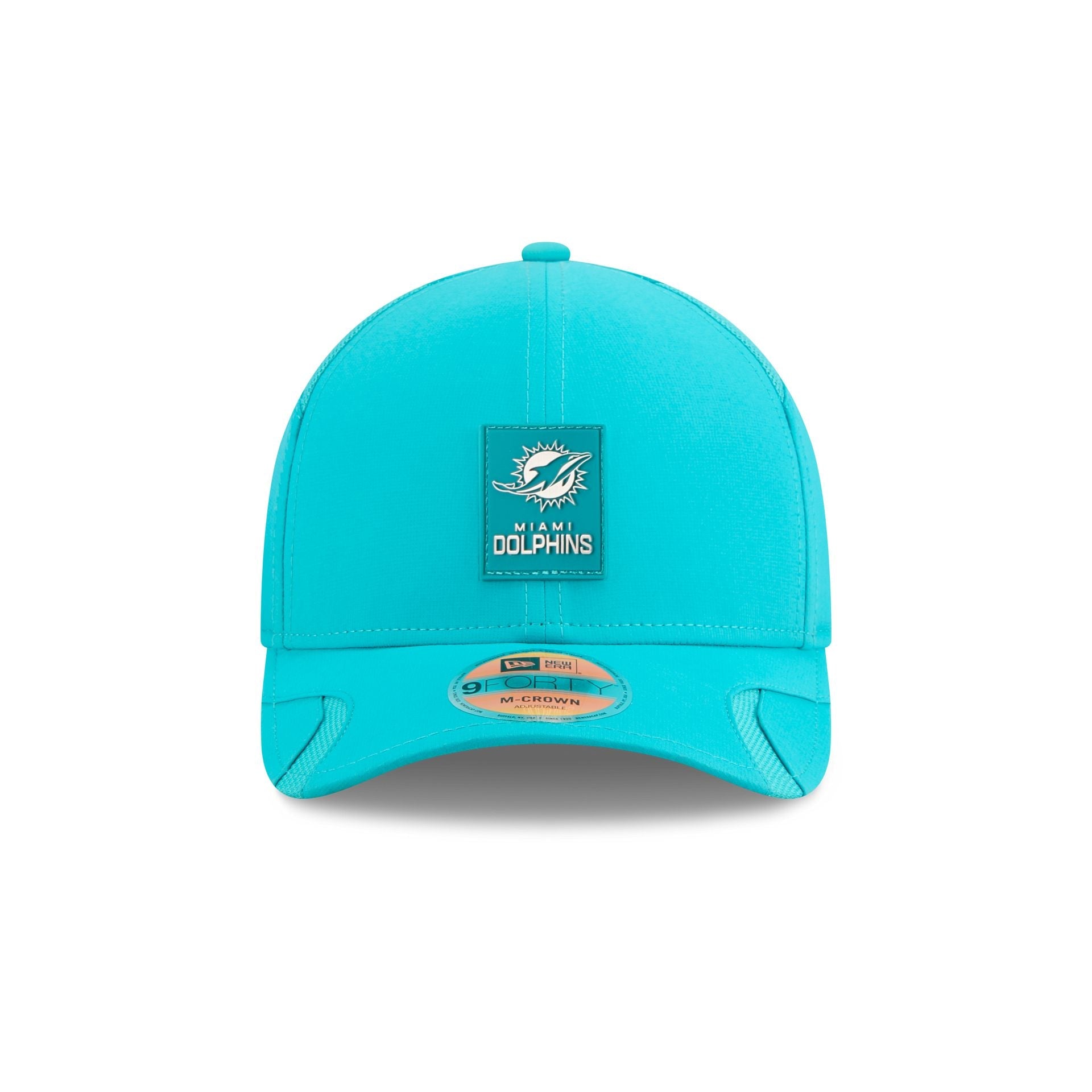 Miami Dolphins 2025 Sideline Hot Weather 9FORTY M-Crown Snapback Hat