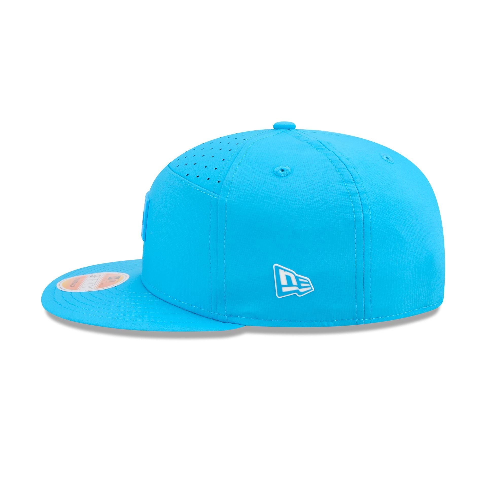 Carolina Panthers 2025 Sideline Hot Weather Split Panel 9FIFTY Snapback Hat