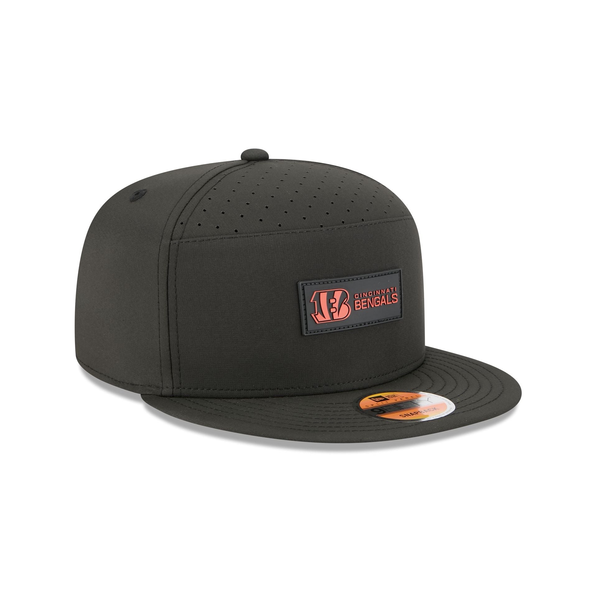 Cincinnati Bengals 2025 Sideline Hot Weather Split Panel 9FIFTY Snapback Hat