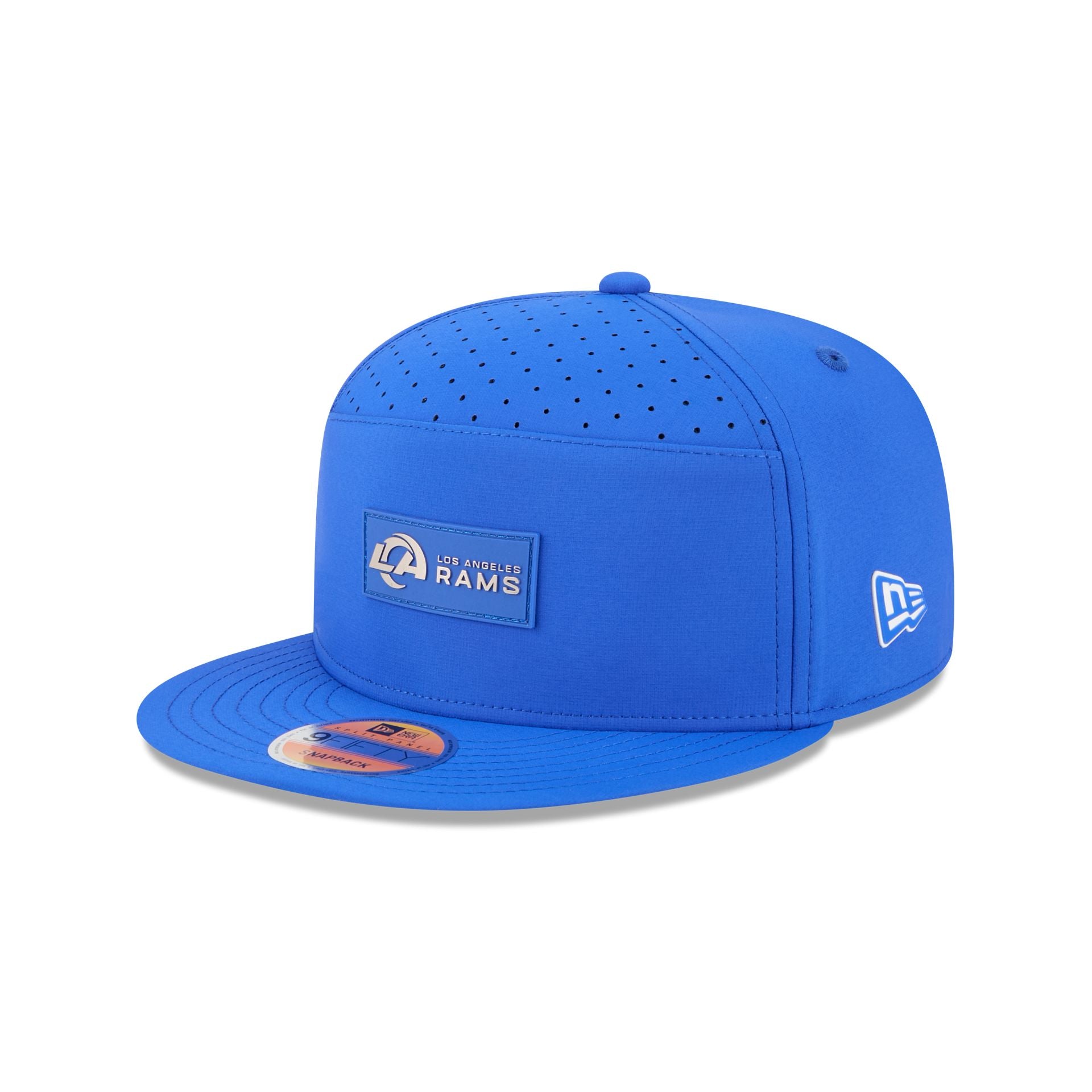Los Angeles Rams 2025 Sideline Hot Weather Split Panel 9FIFTY Snapback Hat