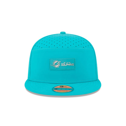 Miami Dolphins 2025 Sideline Hot Weather Split Panel 9FIFTY Snapback Hat