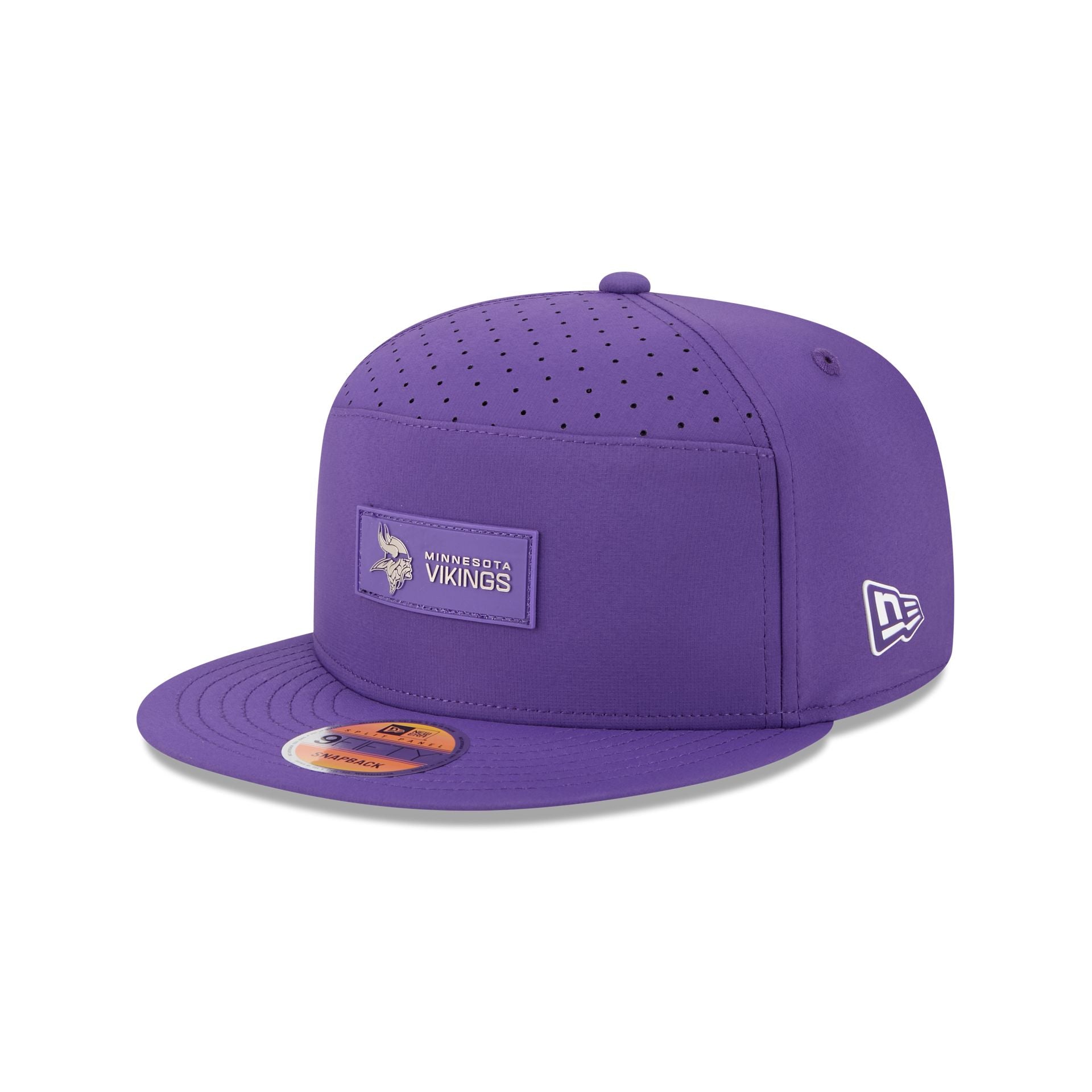 Minnesota Vikings 2025 Sideline Hot Weather Split Panel 9FIFTY Snapback Hat