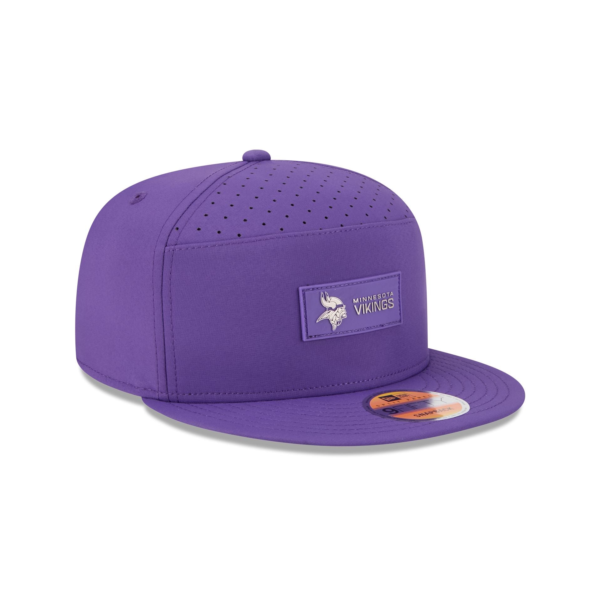 Minnesota Vikings 2025 Sideline Hot Weather Split Panel 9FIFTY Snapback Hat