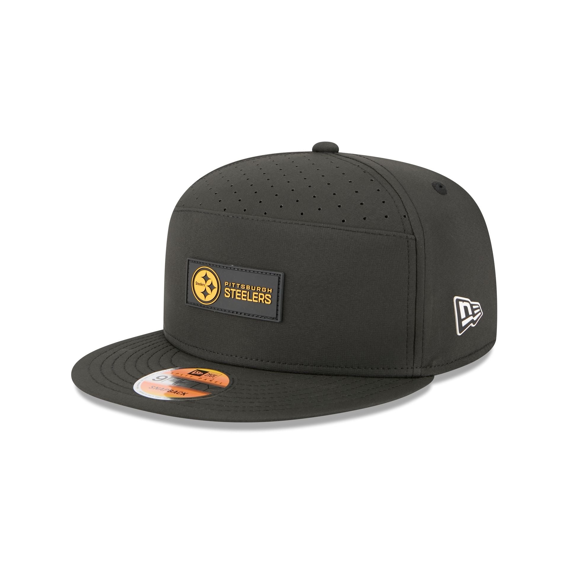 Pittsburgh Steelers 2025 Sideline Hot Weather Split Panel 9FIFTY Snapback Hat