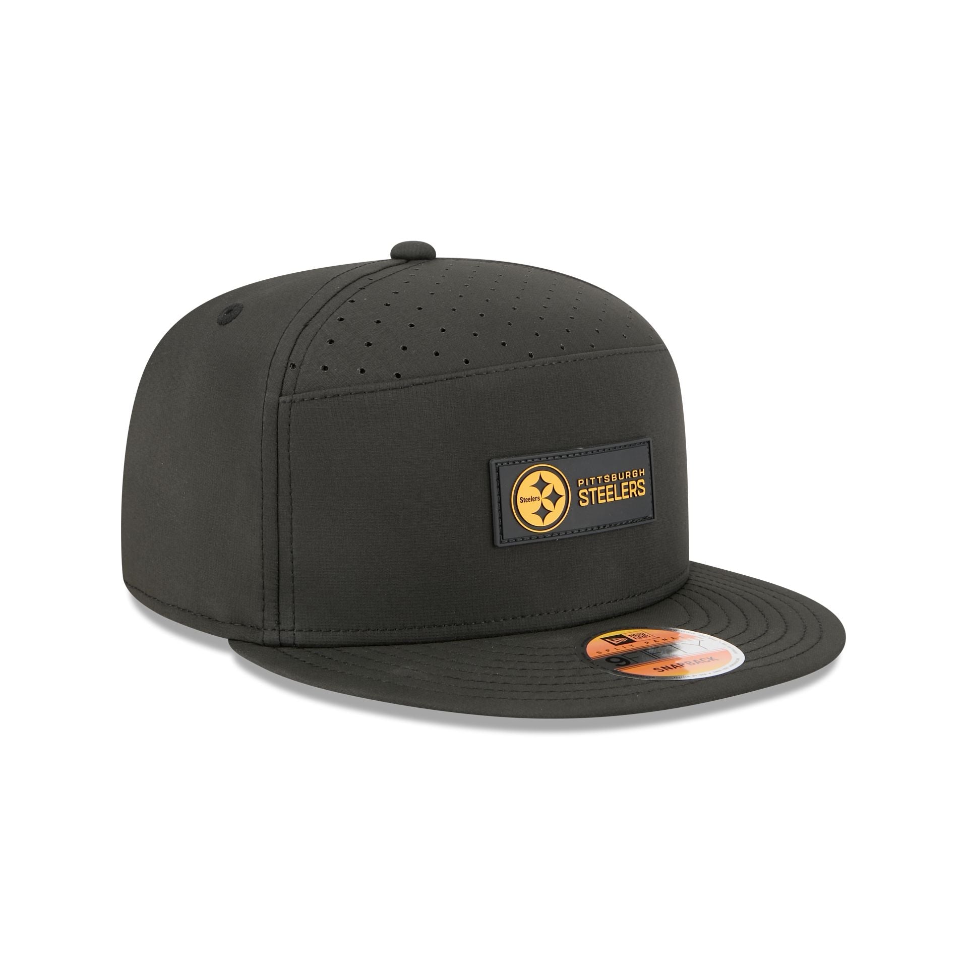 Pittsburgh Steelers 2025 Sideline Hot Weather Split Panel 9FIFTY Snapback Hat