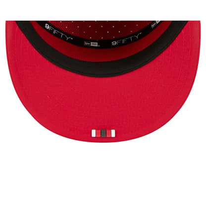 Tampa Bay Buccaneers 2025 Sideline Hot Weather Split Panel 9FIFTY Snapback Hat