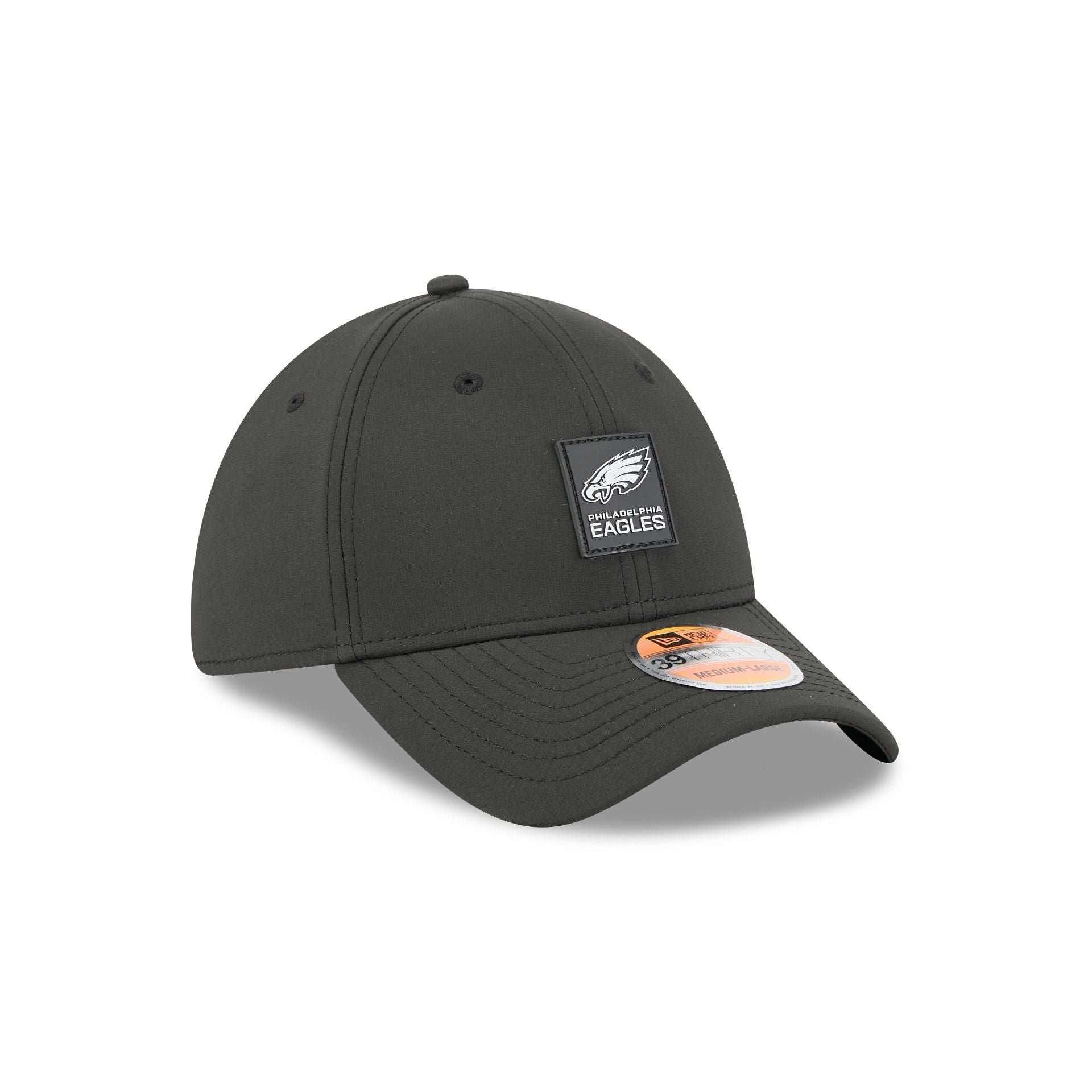 Philadelphia Eagles 2025 Sideline Hot Weather Black 39THIRTY Stretch Fit Hat