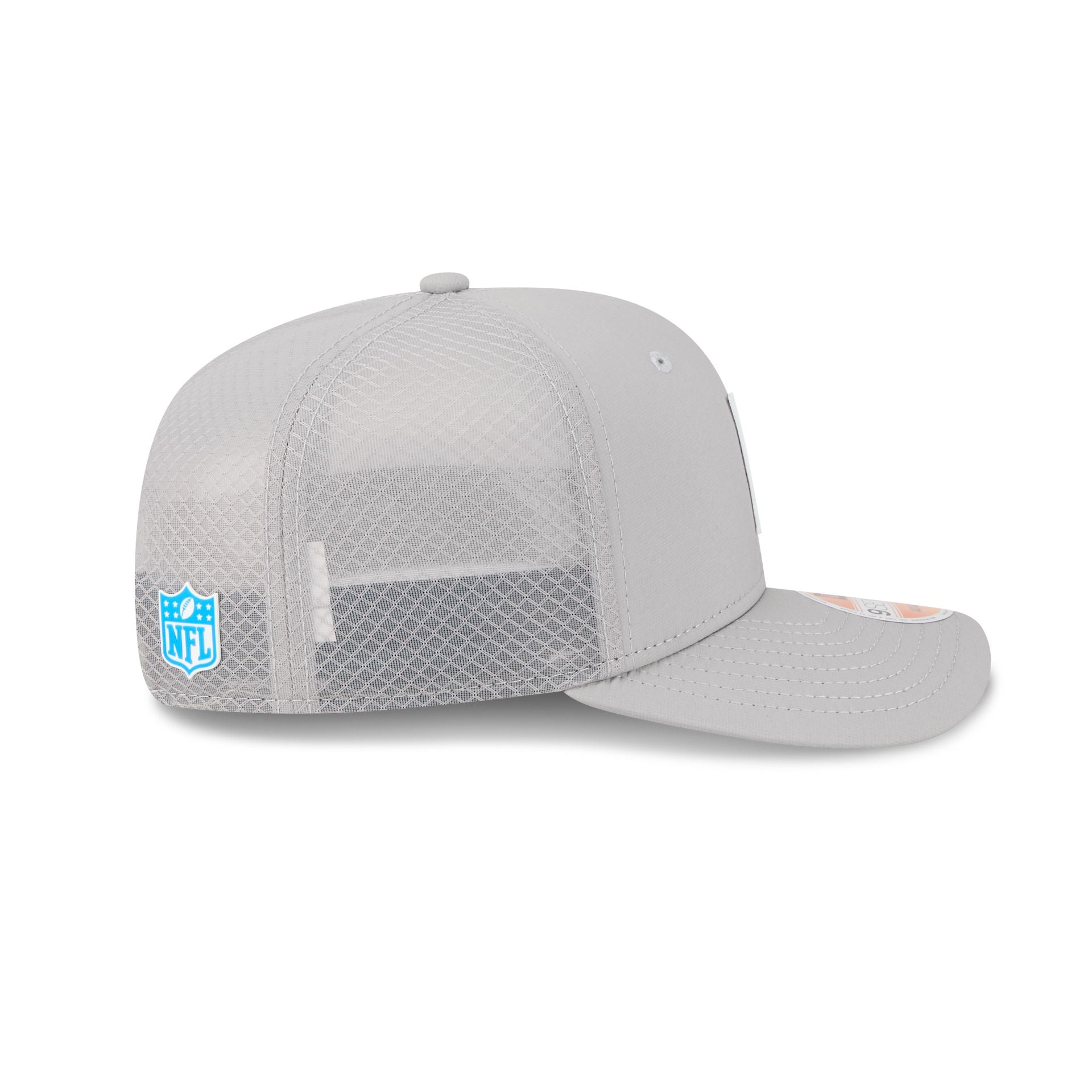 Detroit Lions 2025 Sideline Hot Weather Gray 9SEVENTY Trucker Hat