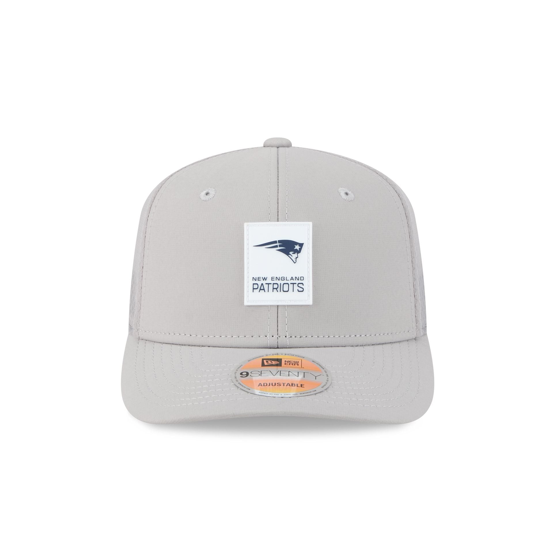 New England Patriots 2025 Sideline Hot Weather Gray 9SEVENTY Trucker Hat