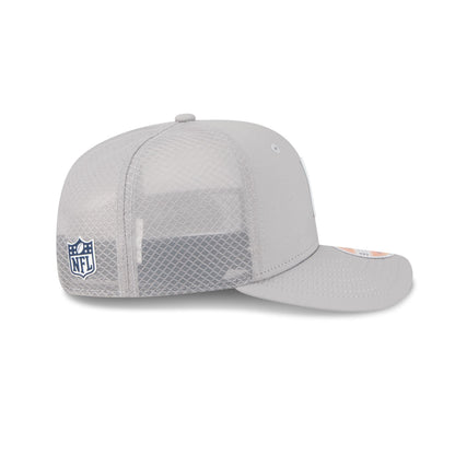 New England Patriots 2025 Sideline Hot Weather Gray 9SEVENTY Trucker Hat