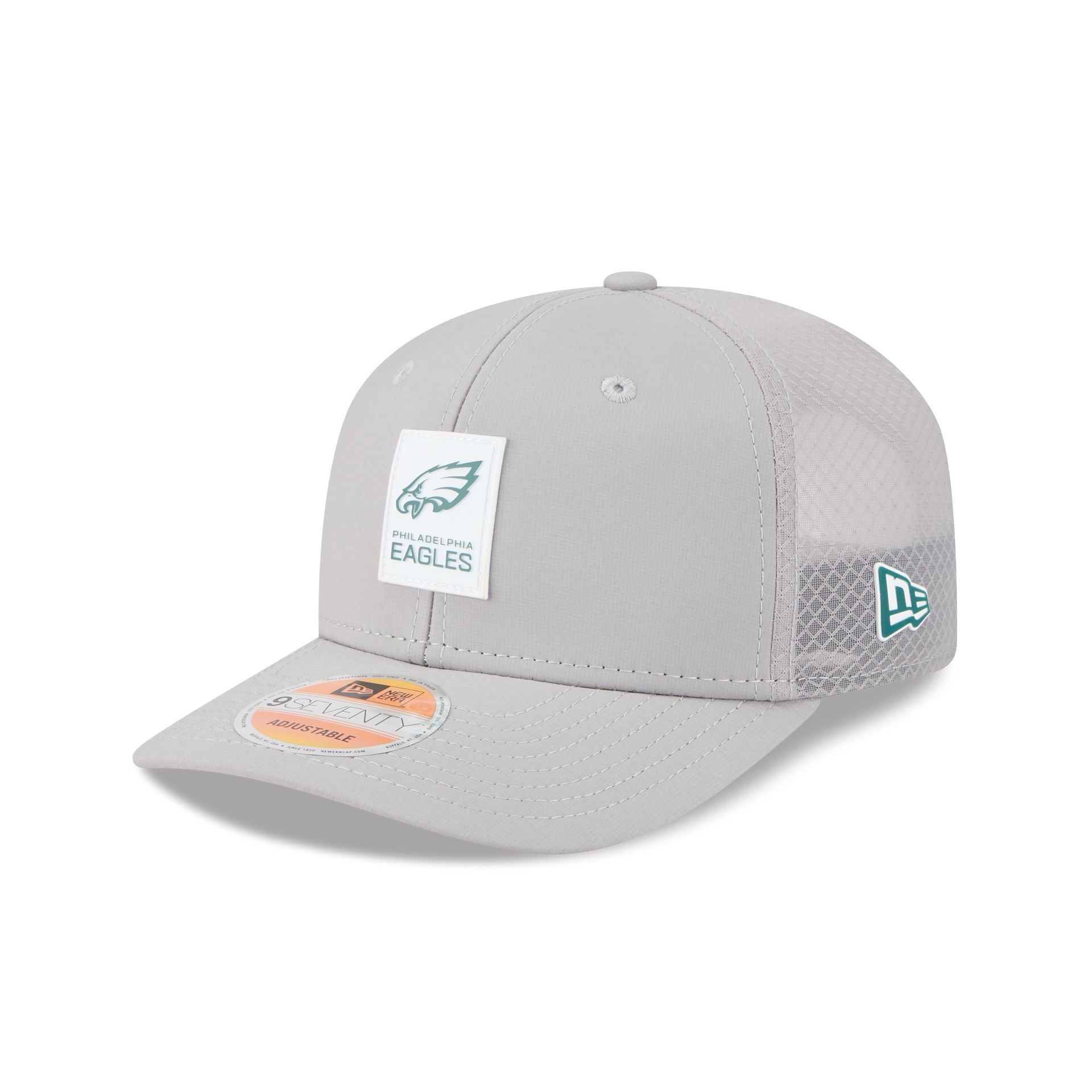 Philadelphia Eagles 2025 Sideline Hot Weather Gray 9SEVENTY Trucker Hat