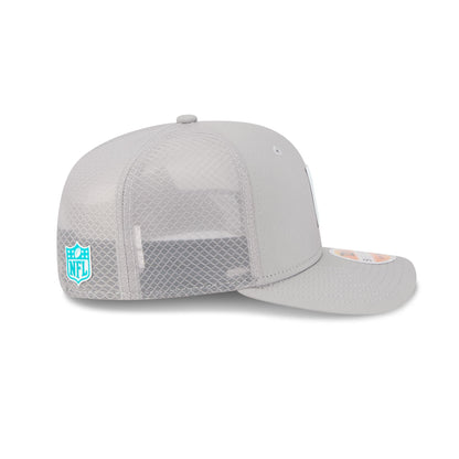 Miami Dolphins 2025 Sideline Hot Weather Gray 9SEVENTY Trucker Hat