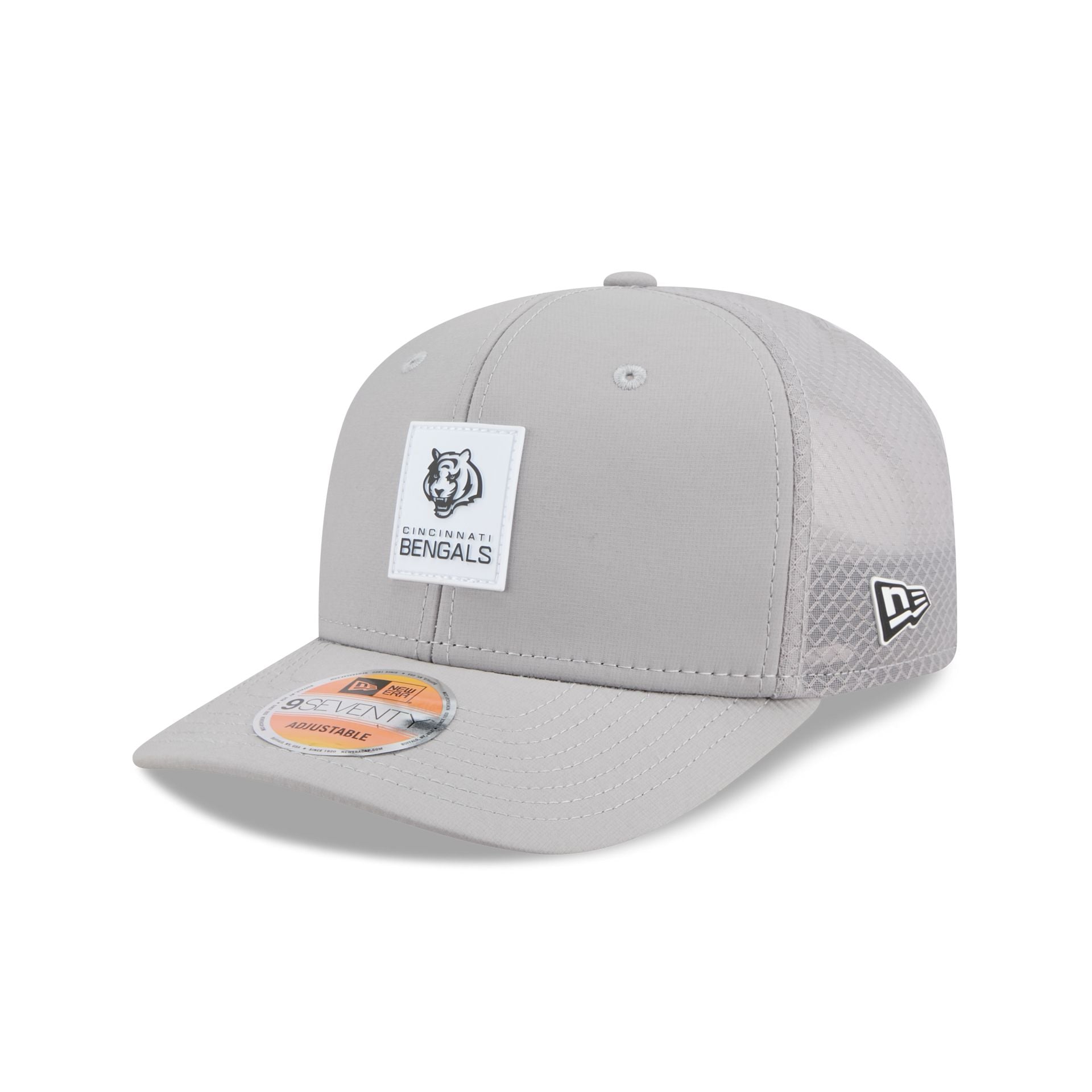 Cincinnati Bengals 2025 Sideline Hot Weather Gray Bengal 9SEVENTY Trucker Hat