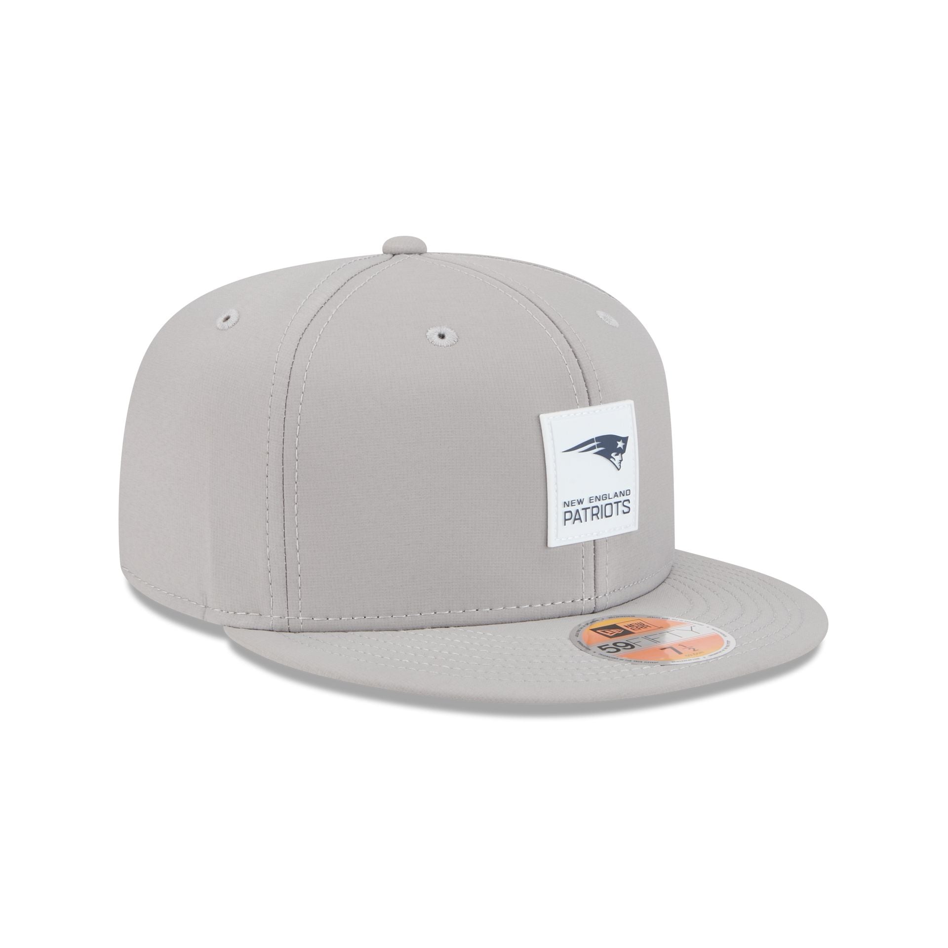 New England Patriots 2025 Sideline Hot Weather Gray 59FIFTY Fitted Hat