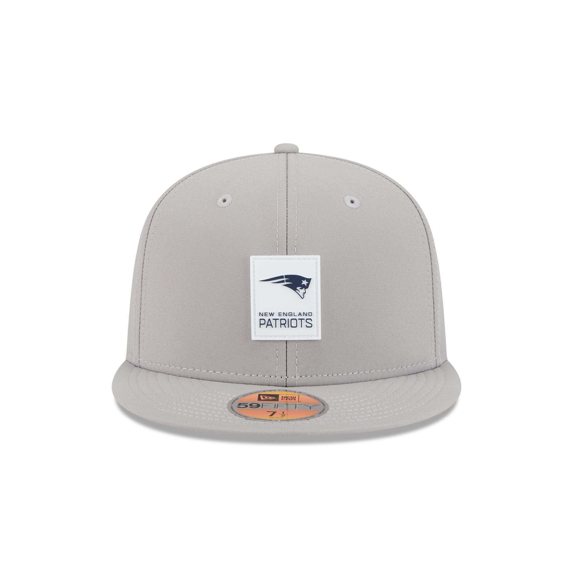 New England Patriots 2025 Sideline Hot Weather Gray 59FIFTY Fitted Hat