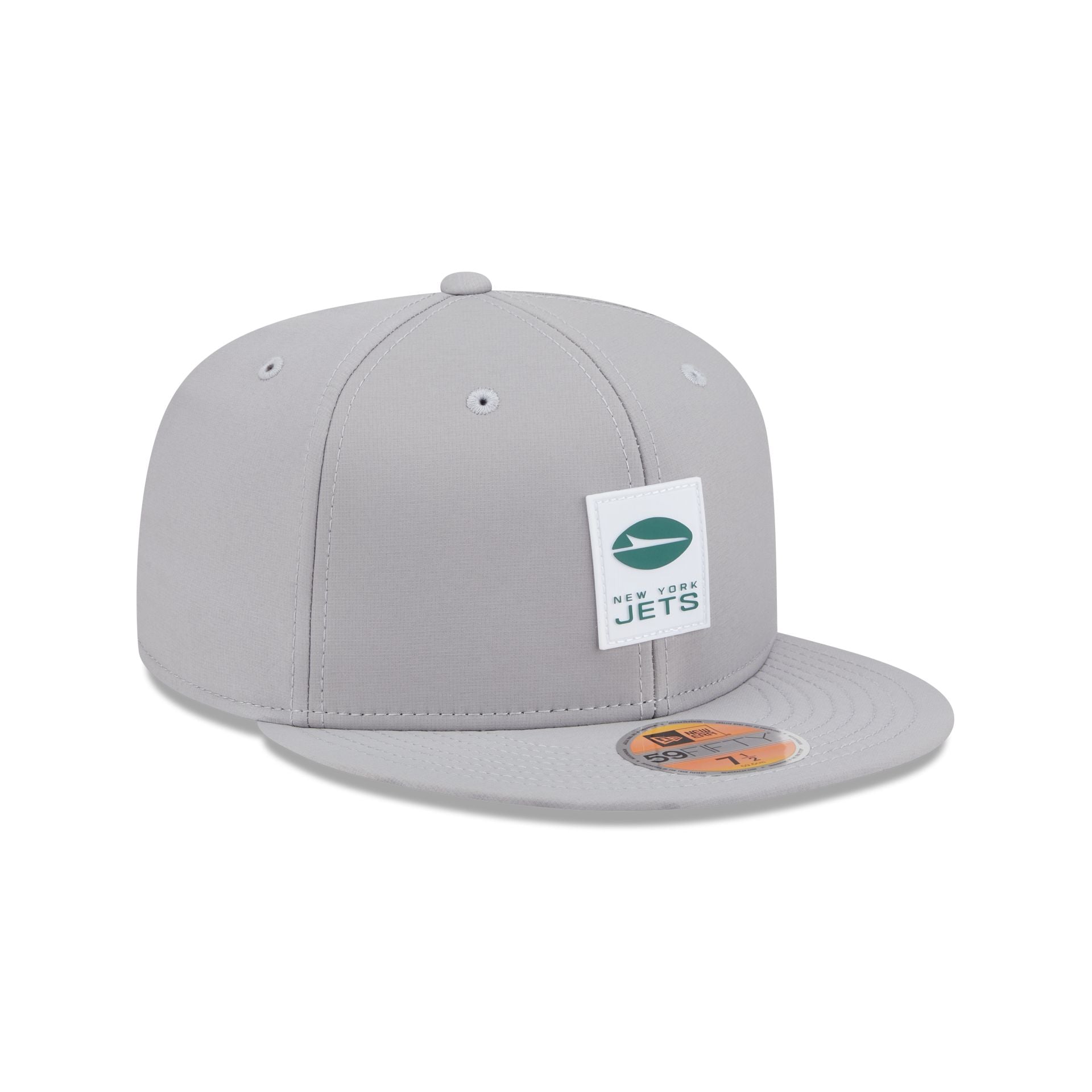 New York Jets 2025 Sideline Hot Weather Gray 59FIFTY Fitted Hat