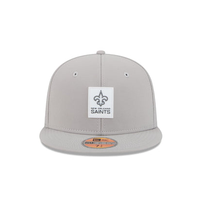 New Orleans Saints 2025 Sideline Hot Weather Gray 59FIFTY Fitted Hat