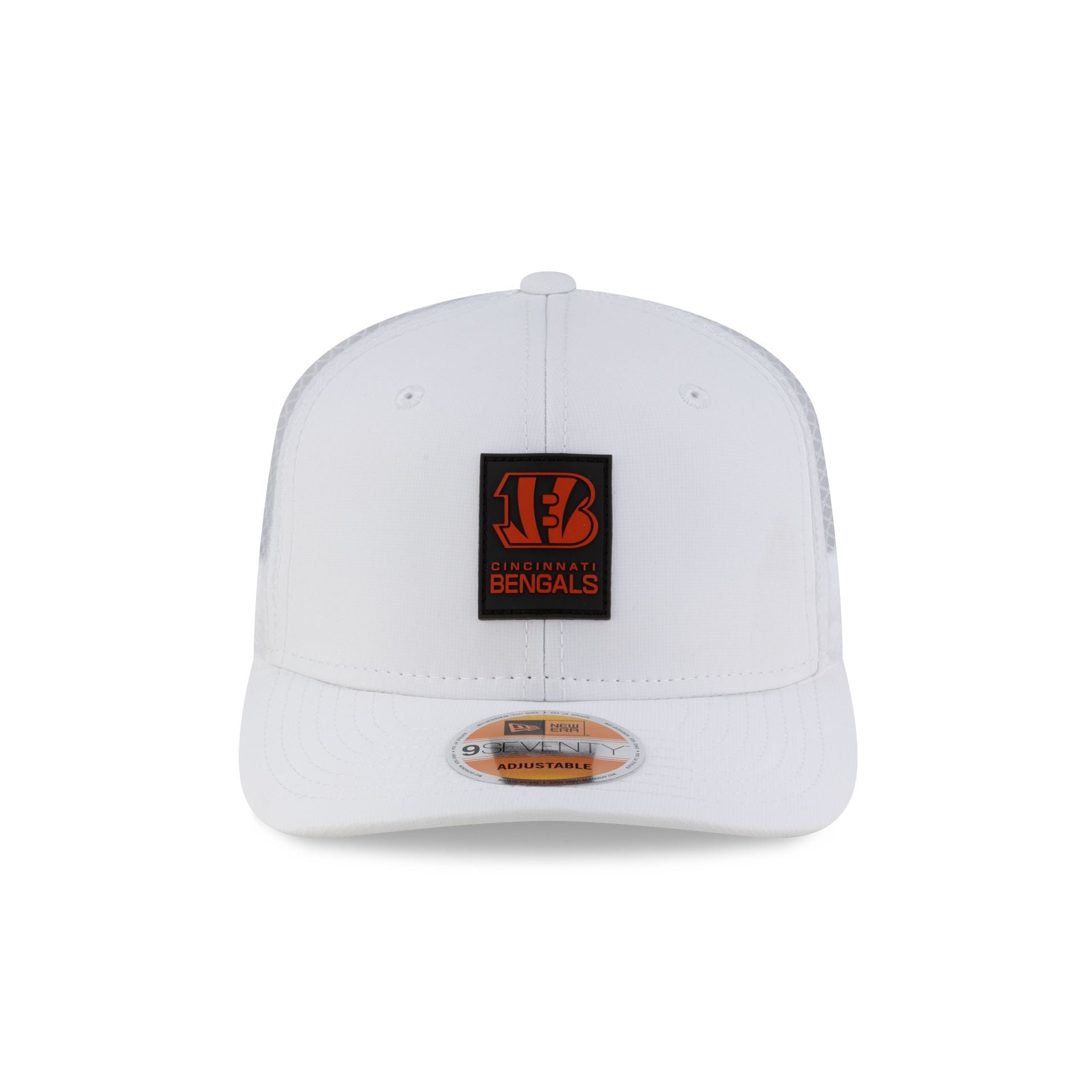 Cincinnati Bengals 2025 Sideline Hot Weather White 9SEVENTY Trucker Hat