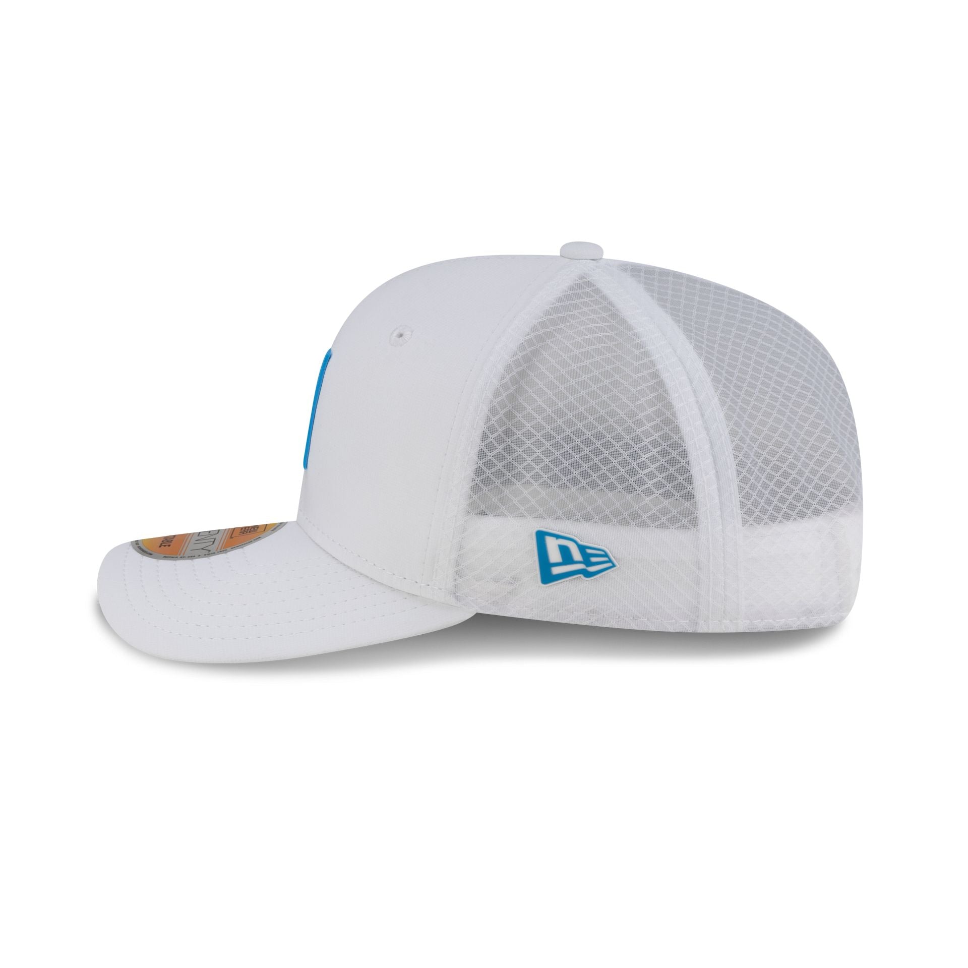 Carolina Panthers 2025 Sideline Hot Weather White 9SEVENTY Trucker Hat