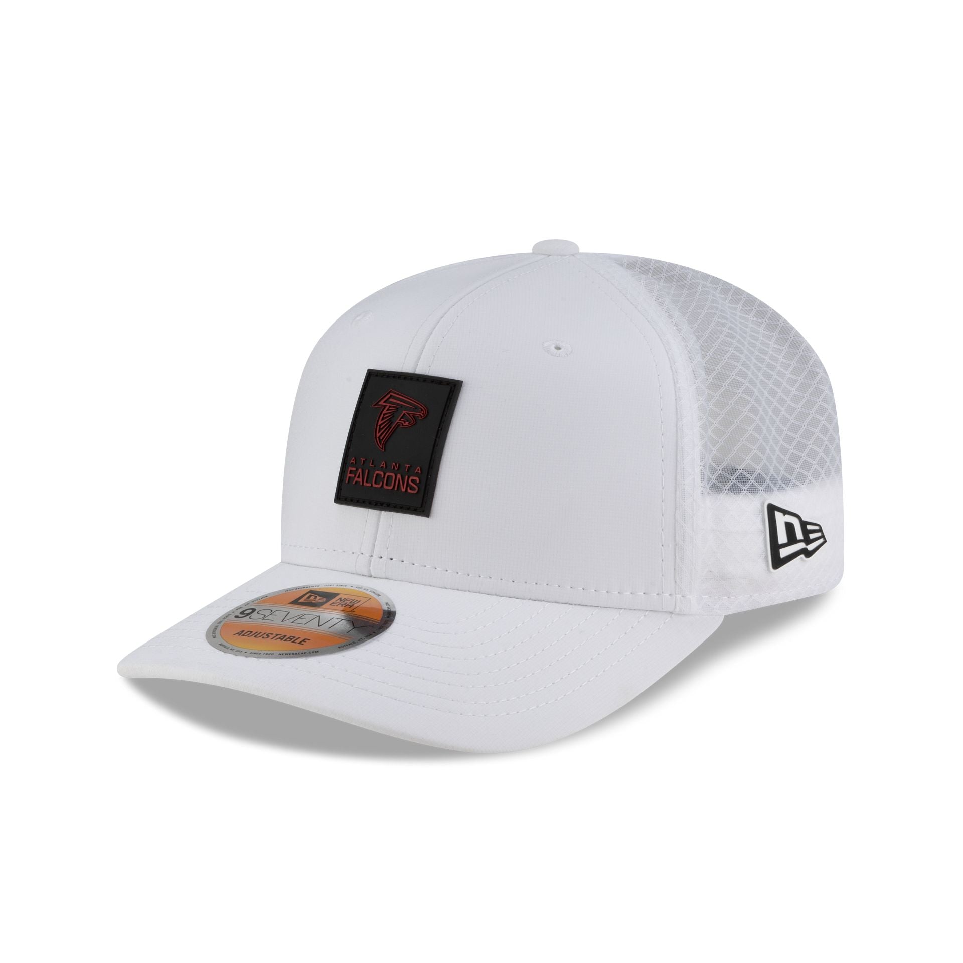 Atlanta Falcons 2025 Sideline Hot Weather White 9SEVENTY Trucker Hat