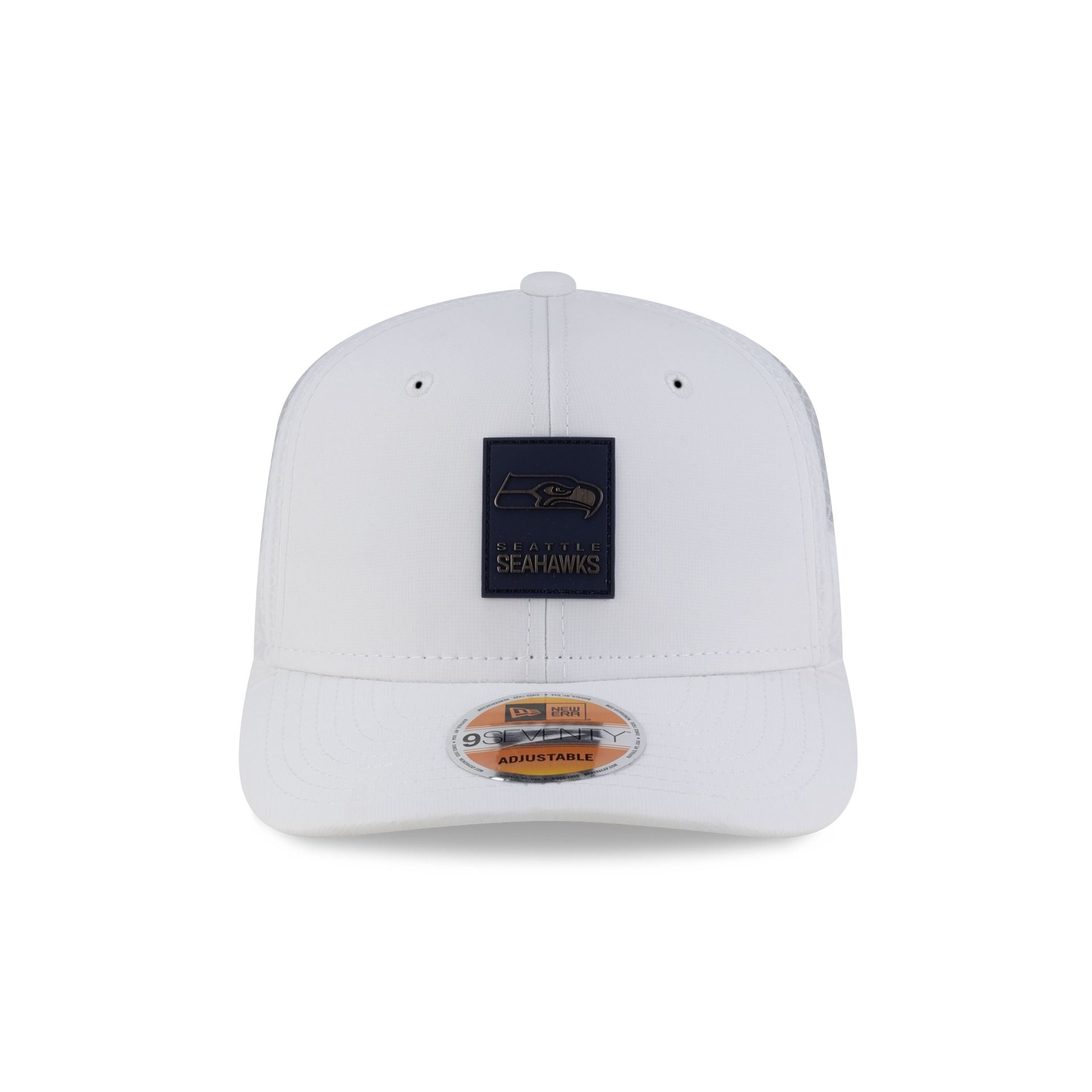 Seattle Seahawks 2025 Sideline Hot Weather White 9SEVENTY Trucker Hat