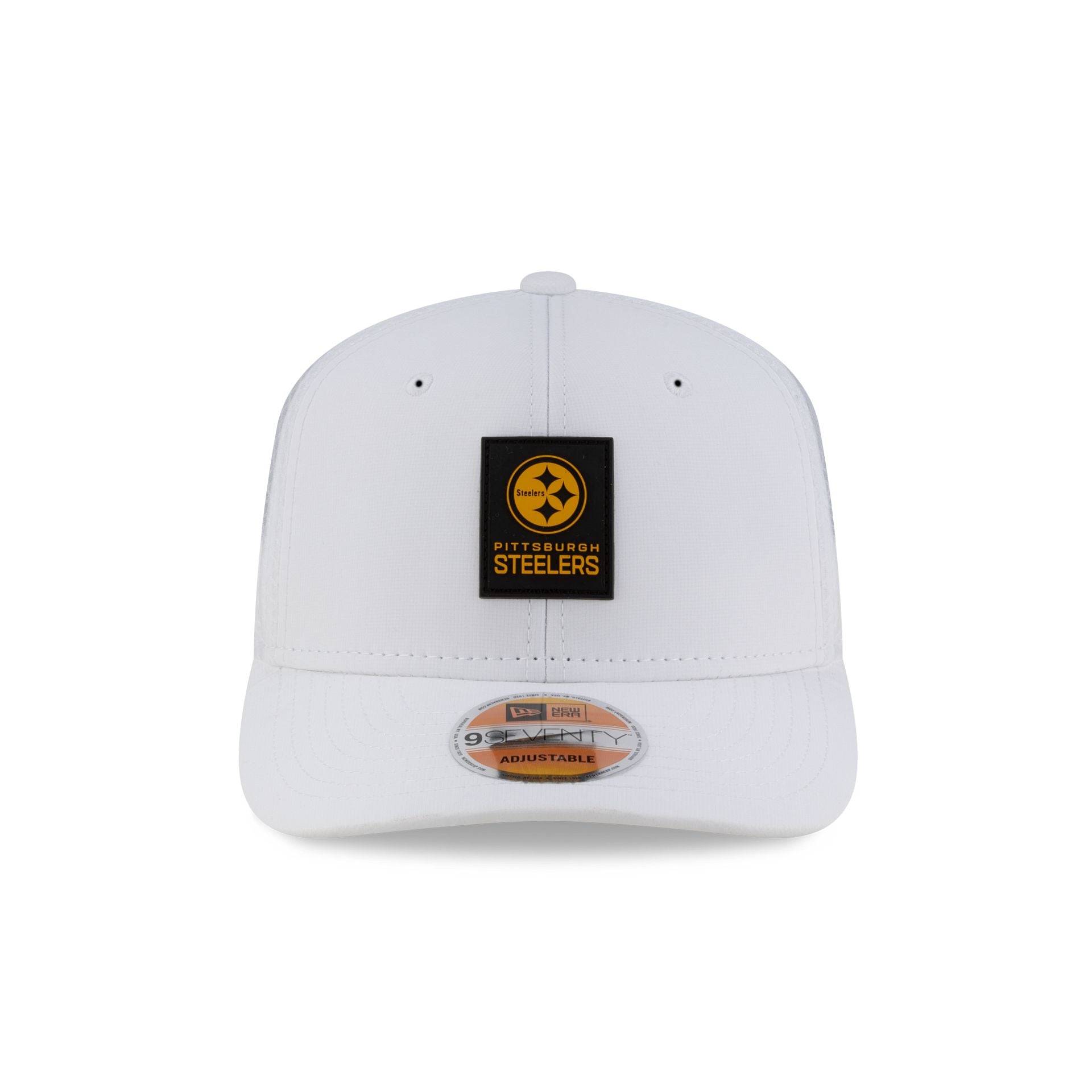 Pittsburgh Steelers 2025 Sideline Hot Weather White 9SEVENTY Trucker Hat