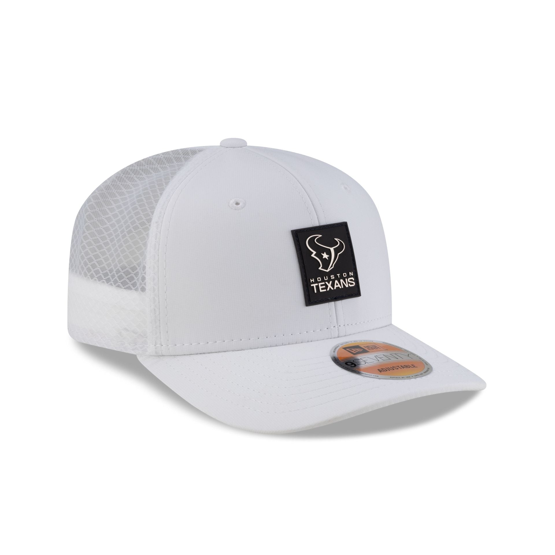 Houston Texans 2025 Sideline Hot Weather White 9SEVENTY Trucker Hat