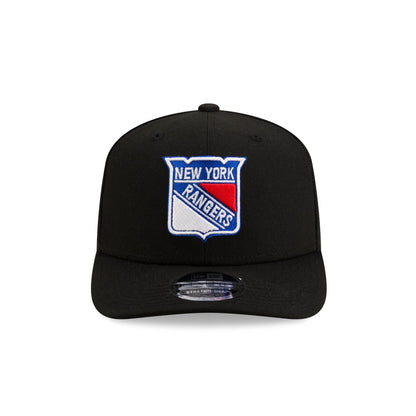 New York Rangers Black 9SEVENTY Stretch-Snap Hat